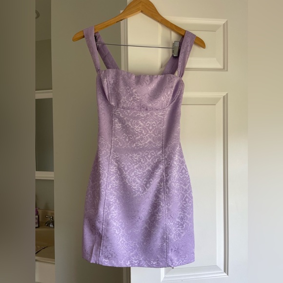 Lucy in the Sky Reese Jacquard Dress in Lavender - Picture 1 of 2